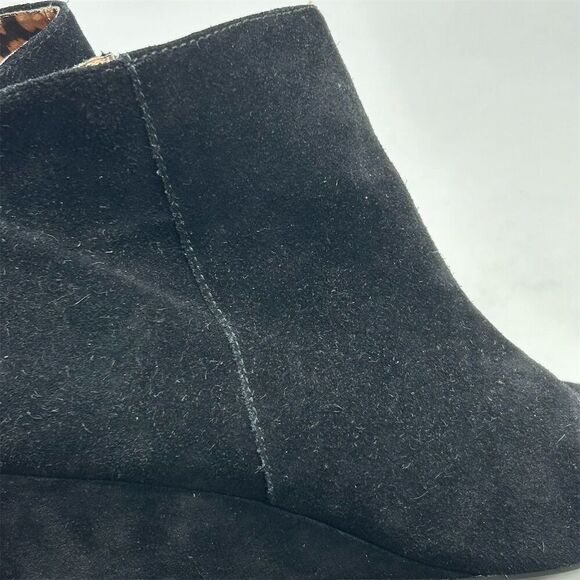 Seychelles Women's Black Suede Ankle Booties Size 8.5 Casual Wedge Fall - Picture 12 of 13